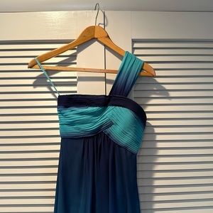 BCBG One Shoulder Goddess Gown